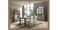 Table 180cm pour salle à manger FANZY. Décor chêne clair
