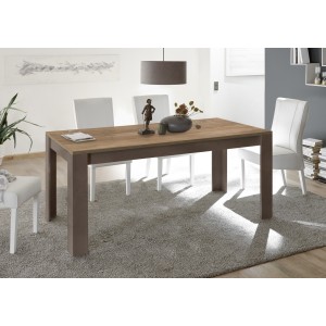 Table 180cm pour salle à manger FANZY. Décor chêne clair