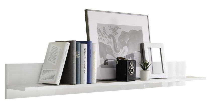 Etagère murale, collection JET, coloris blanc laqué brillant