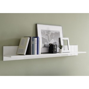 Etagère murale, collection JET, coloris blanc laqué brillant