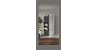 Vitrine design 2 portes collection DOMI. Coloris gris anthracite effet béton