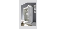 Vaisselier 4 portes, collection CISA, coloris blanc laqué brillant
