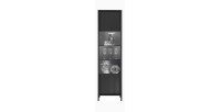 Vitrine 1 porte collection IRON. Coloris chêne noir