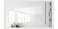 Miroir design, 170x75cm, collection FOLOMI, bordure blanc brillant laqué