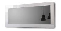 Miroir design, 170x75cm, collection FOLOMI, bordure blanc brillant laqué