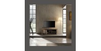 Meuble TV 140cm, 1 porte, collection HOL, coloris chêne foncé