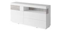 Buffet collection KILES 170cm, Coloris blanc et gris. Style design