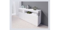 Buffet collection KILES 170cm, Coloris blanc et gris. Style design