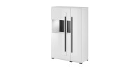 Vitrine design XL collection BREDA. Coloris blanc mat et blanc brillant