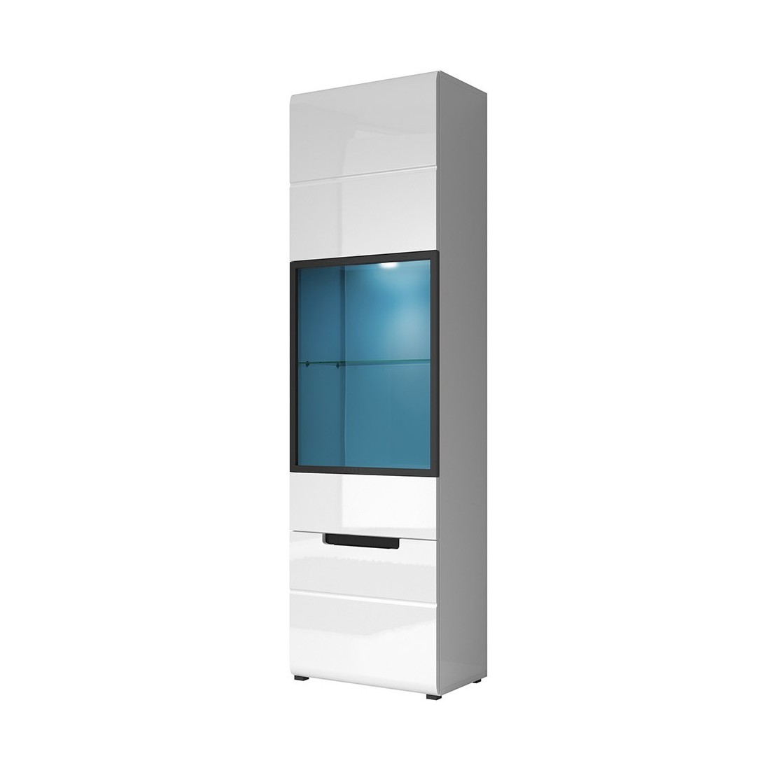 Vitrine collection LUCIA modèle haut. Meuble design idéal pour votre salle à manger
