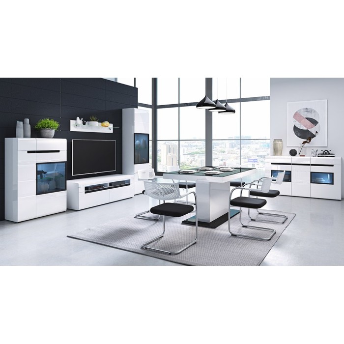 Vitrine collection LUCIA modèle haut. Meuble design idéal pour votre salle à manger