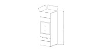 Vitrine collection LUCIA modèle haut. Meuble design idéal pour votre salle à manger