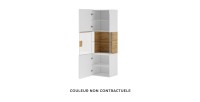Vitrine suspendue collection OHIO coloris gris anthracite et chêne