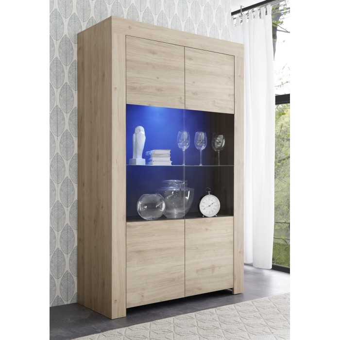 Buffet 2 portes, collection ZEFIR, coloris chêne clair, parfait pour votre salle à manger