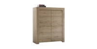 Buffet 4 portes, collection ZEFIR, coloris chêne clair, idéal pour votre salon ou salle à manger