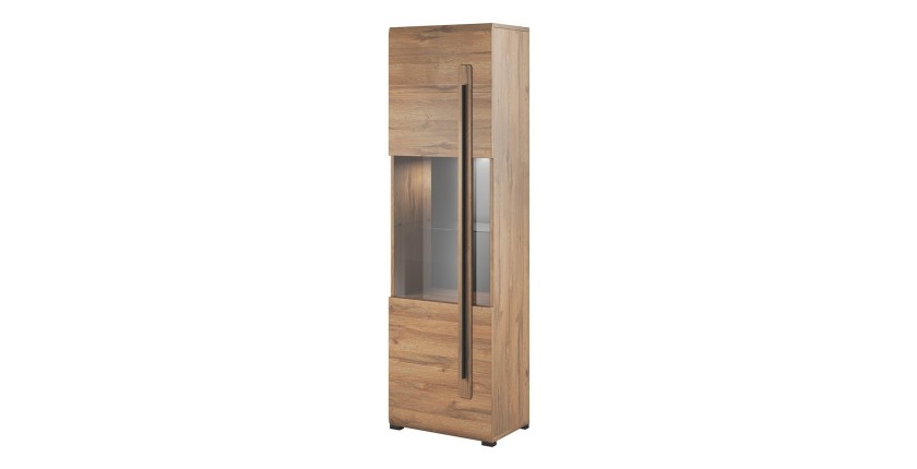 Vitrine design collection BREDA coloris chêne