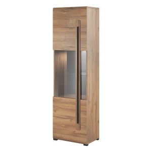 Vitrine design collection BREDA coloris chêne