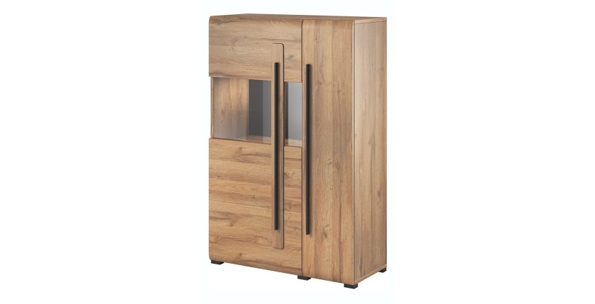 Vitrine design XL collection BREDA. Coloris chêne