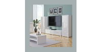Vitrine collection RIO modèle haut coloris blanc. Ouverture gauche