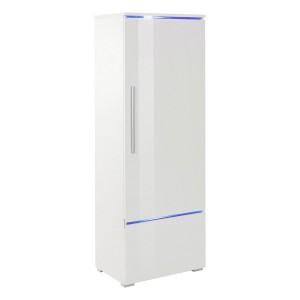 Vitrine collection RIO modèle haut, coloris blanc. Ouverture à droite