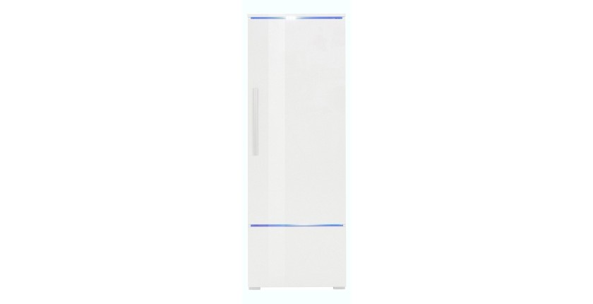 Vitrine collection RIO modèle haut, coloris blanc. Ouverture à droite