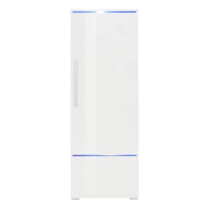 Vitrine collection RIO modèle haut, coloris blanc. Ouverture à droite