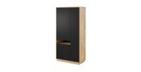 Armoire design avec niche collection VILLA. Couleur chêne et noir