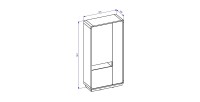 Armoire design avec niche collection VILLA. Couleur chêne et noir