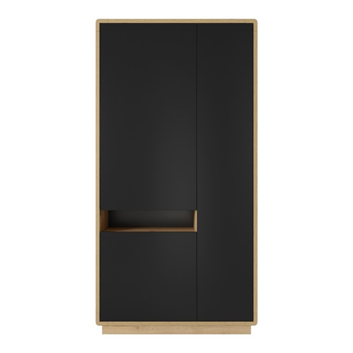 Armoire design avec niche collection VILLA. Couleur chêne et noir