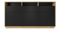 Buffet 180cm collection VILLA. Couleur chêne et noir