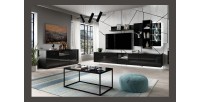 Étagère verticale collection ZANTE. Coloris noir brillant pailleté.