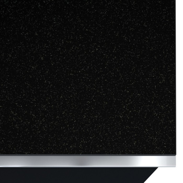 Meuble TV 180cm collection ZANTE avec 2 portes et 1 tiroir. Couleur noir brillant pailleté