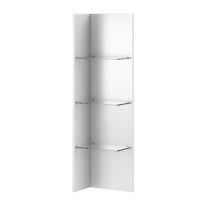 Étagère verticale collection ZANTE. Coloris blanc brillant