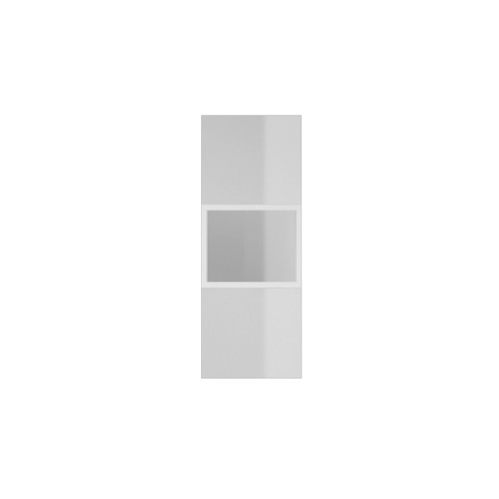 Vitrine suspendue, 1 porte vitrée collection ZANTE. Coloris blanc brillant