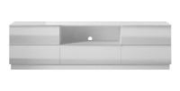 Meuble TV 180cm collection ZANTE avec 2 portes et 1 tiroir. Couleur blanc brillant