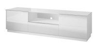 Meuble TV 180cm collection ZANTE avec 2 portes et 1 tiroir. Couleur blanc brillant