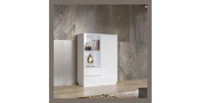 Buffet haut collection ZANTE. Coloris blanc brillant