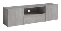 Meuble TV 160cm collection PAROS. Couleur gris aspect béton.