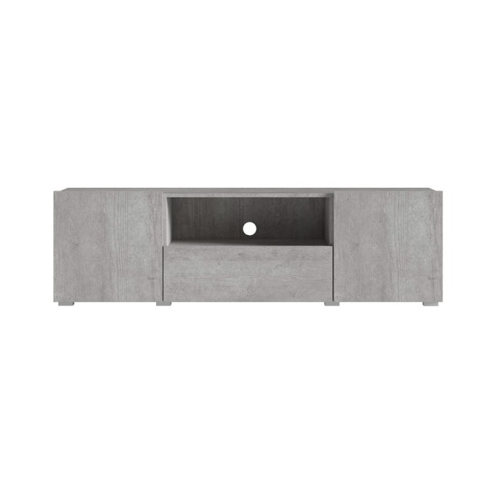 Meuble TV 160cm collection PAROS. Couleur gris aspect béton.