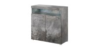 Buffet 90cm pour salon couleur gris effet ardoise collection BOMBAY