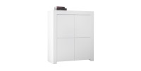 Buffet 4 portes, collection ZEFIR, coloris blanc mat, idéal pour votre salon ou salle à manger