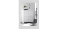 Buffet 4 portes, collection ZEFIR, coloris blanc mat, idéal pour votre salon ou salle à manger