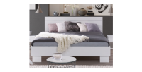 Chambre à coucher complète COMOS. Lit 160X200 avec sommier, garde robe 200cm, chevets, commode.
