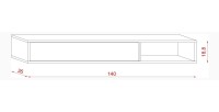 Meuble de rangement suspendu EVO blanc mat