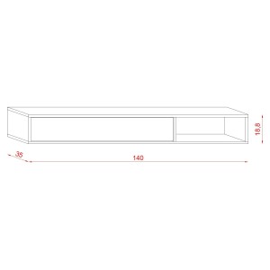 Meuble de rangement suspendu EVO blanc mat