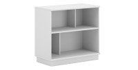 Bibliothèque 80cm design SOB, 4 niches, blanc mat, idéal dans un salon modern