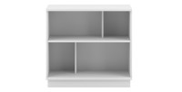 Bibliothèque 80cm design SOB, 4 niches, blanc mat, idéal dans un salon modern