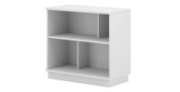 Bibliothèque 80cm design SOB, 4 niches, blanc mat, idéal dans un salon modern
