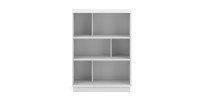 Bibliothèque 80cm design SOB, 6 niches, blanc mat, idéal dans un salon moderne