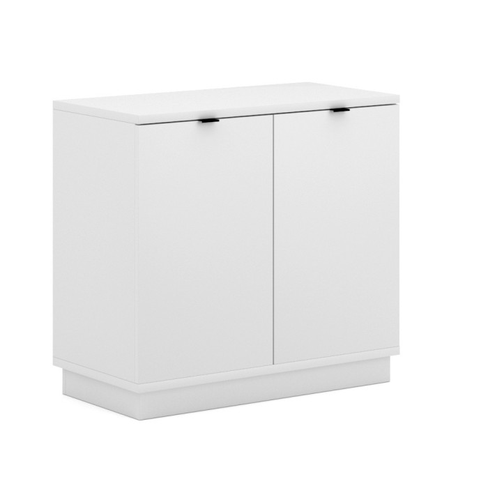 Commode design SOB, 80cm, 2 porte, coloris blanc